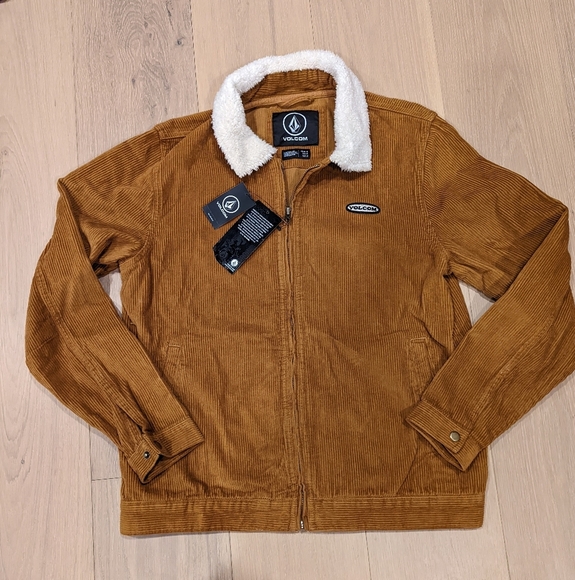Volcom Men's Brown Corduroy Jacket - Picture 1 of 10